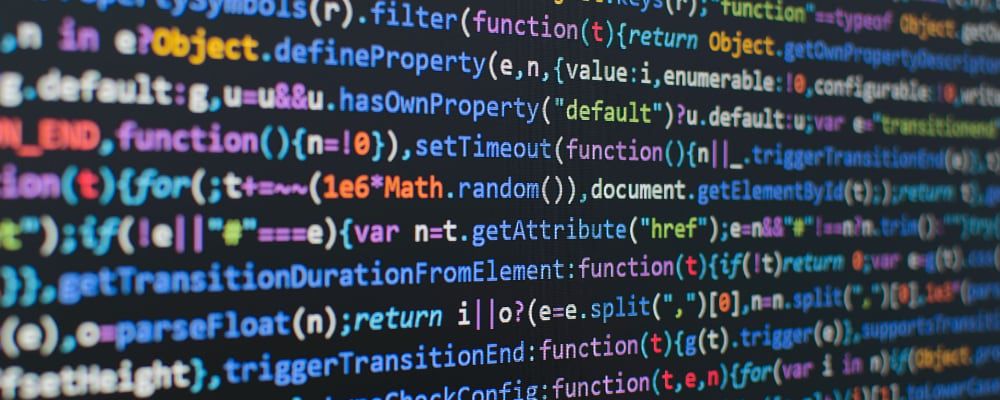 Programmiercode auf einem Bildschirm